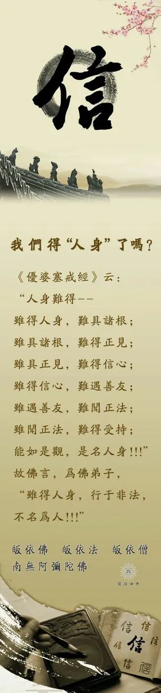 【佛经语录】我们得“人身”了吗？