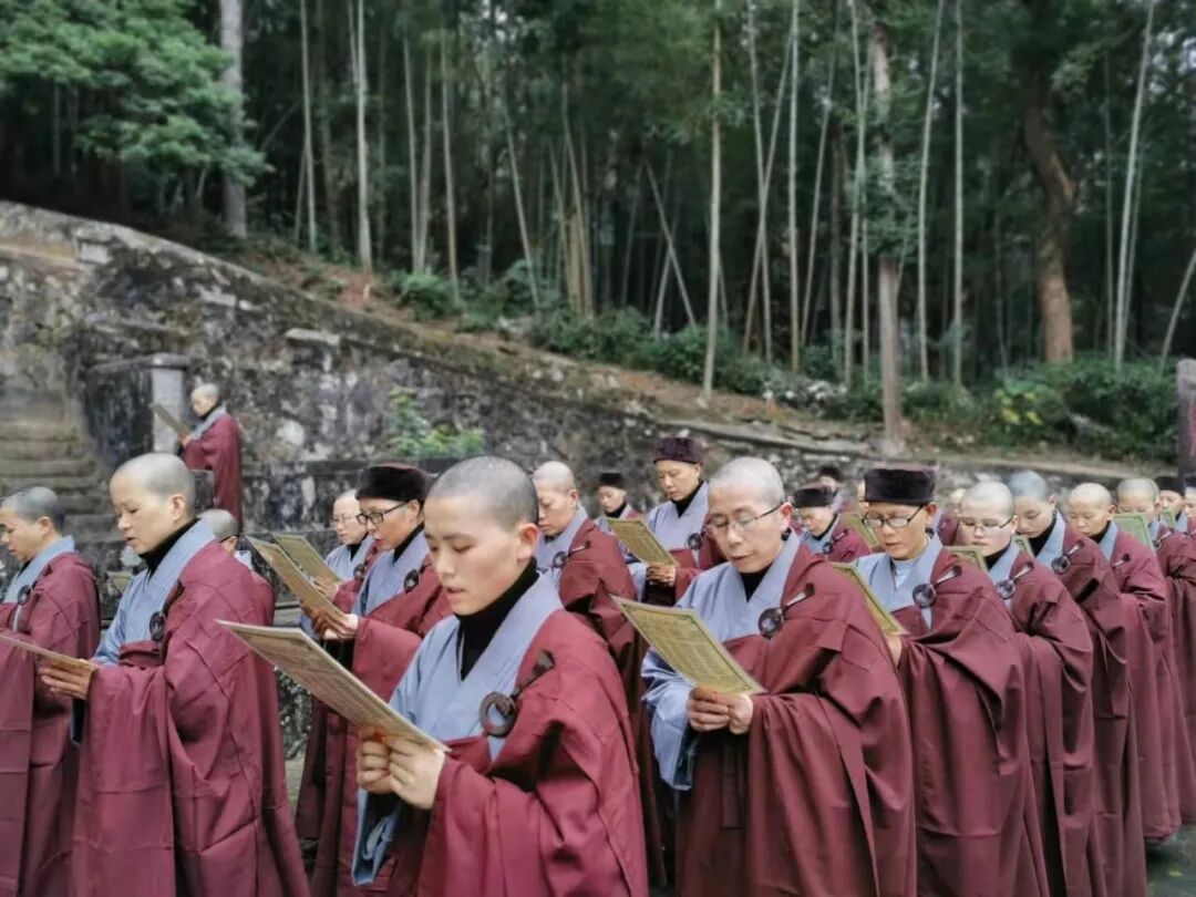 【剪影】庚子冬至灵石律寺全体师僧礼塔祭祖