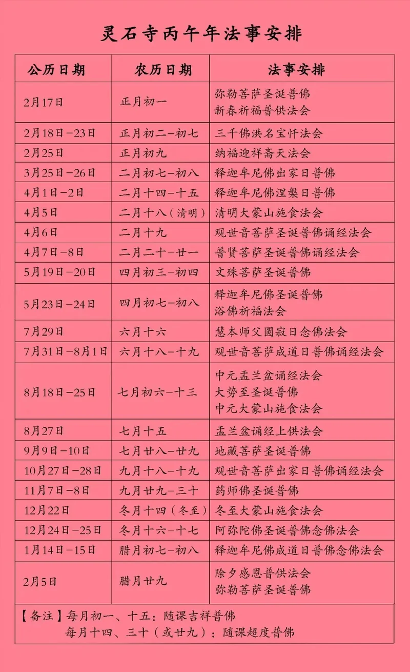 【法讯】福清灵石寺明日启建恭迎普贤菩萨圣诞日诵经念佛法会