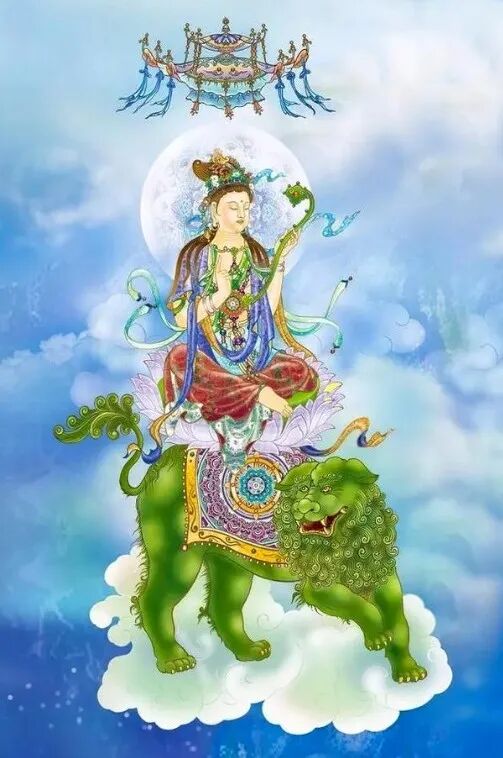 《华严经》：菩提狮吼，增长功德！